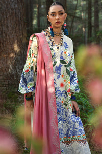 Zaha Neelum Luxury Lawn – WHITE SOLANA (ZL25-03 B)