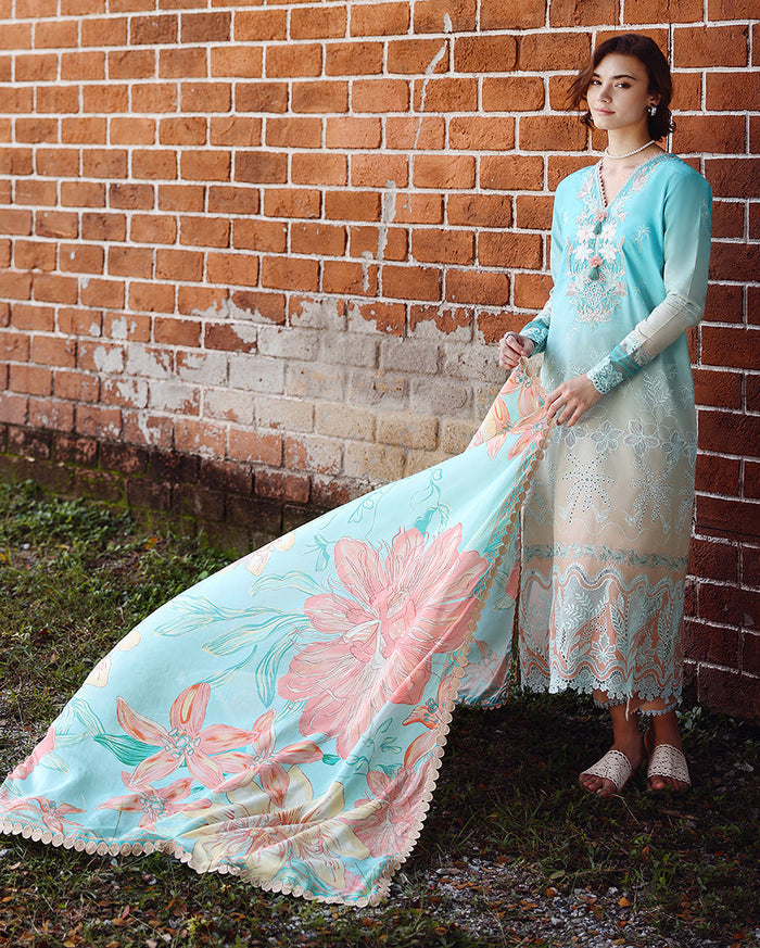 Mushq Solace Ombre Chikankari Lawn – Whispered Dawn