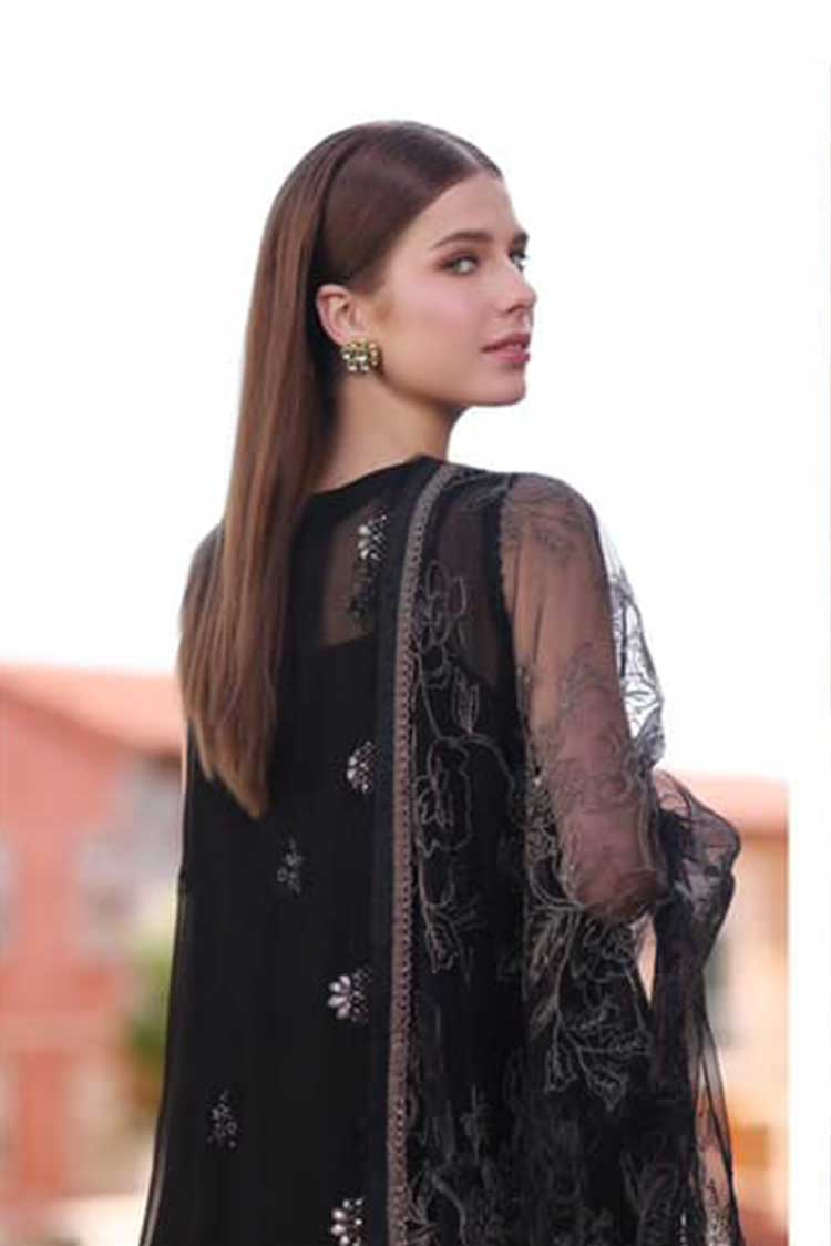 Noor by Saadia Asad - D7 Zira Noor Chiffon Handwork Schiffli And Laserkari Collection