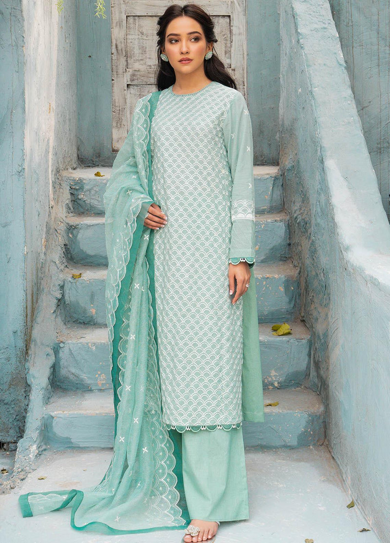 Mahiri-Cross Stitch Embroidered Lawn – 04 Icy Gloire