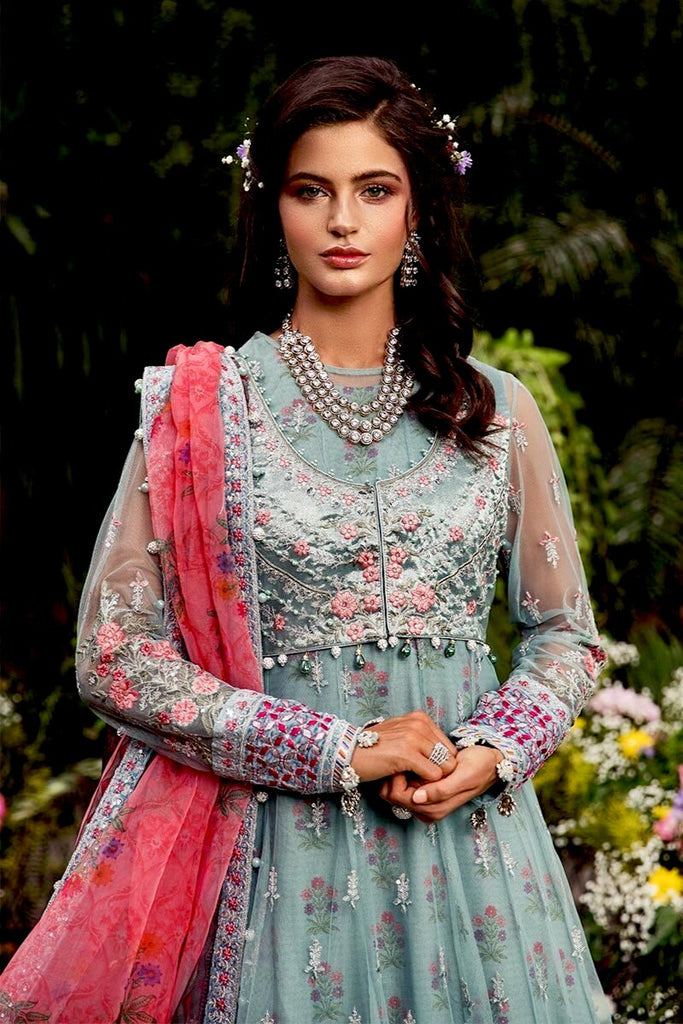 Maria B Sateen Collection – CST-201 Azure Blue and Candy