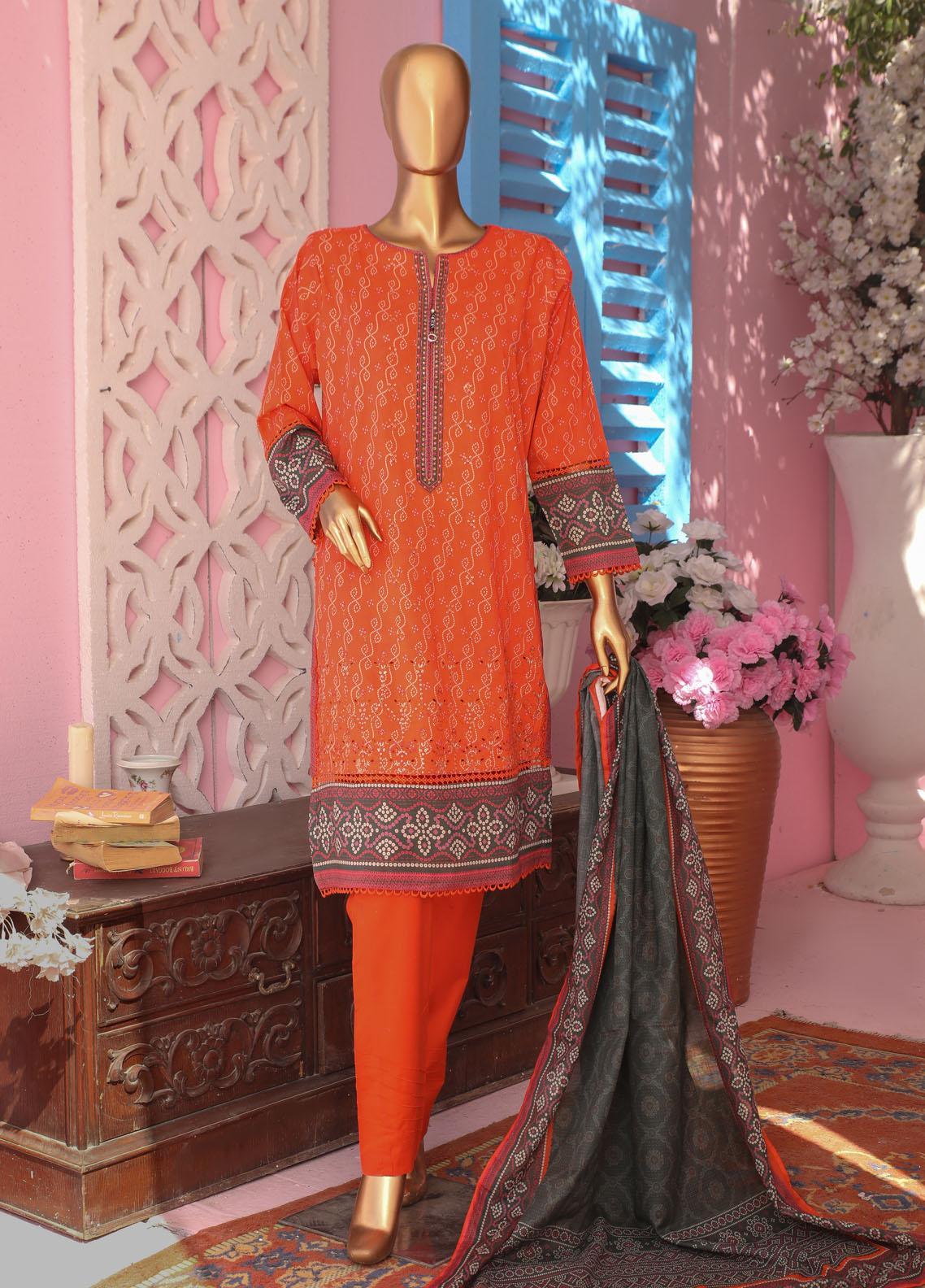 HZ Premium Embroidered Lawn D-0232