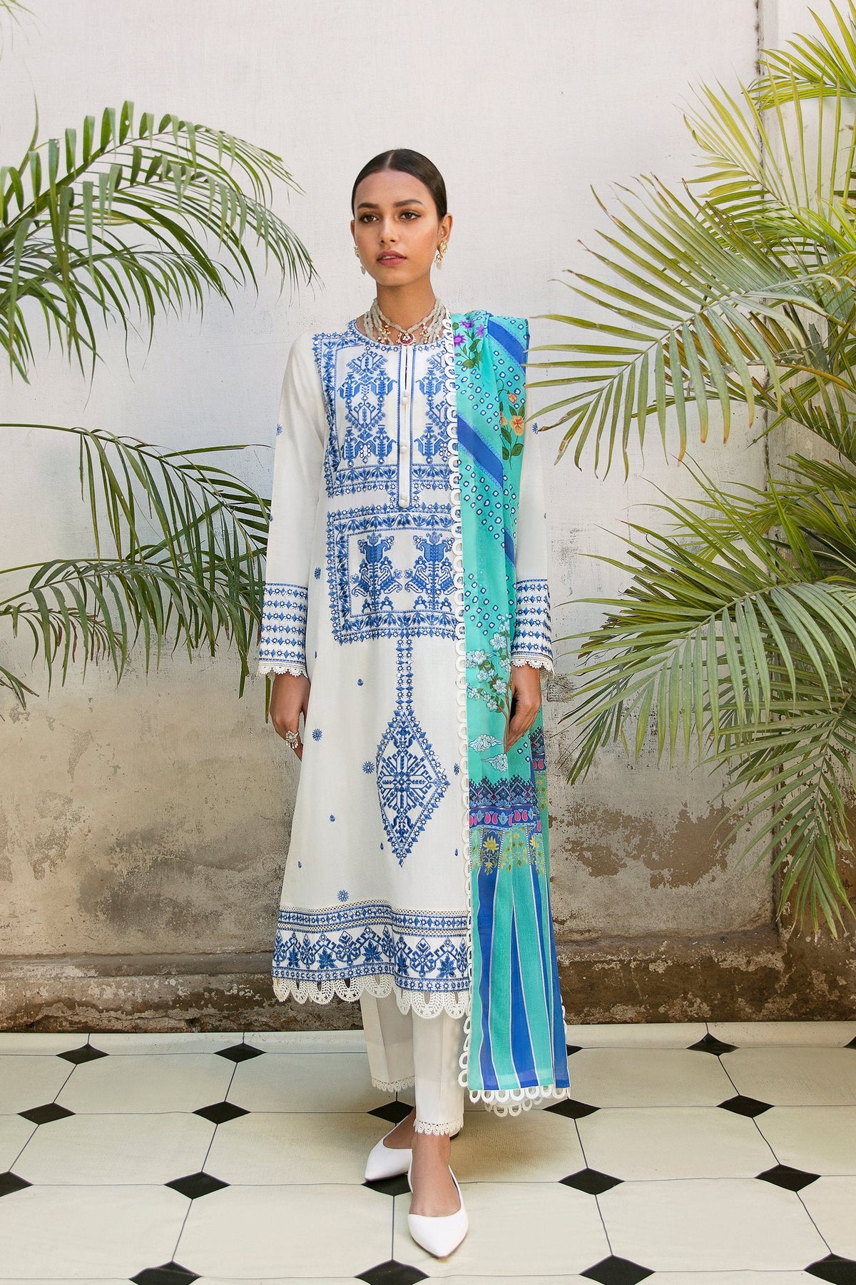 Zaha by Khadijah Shah Lawn Collection – BISHA  (ZL21-11 A)