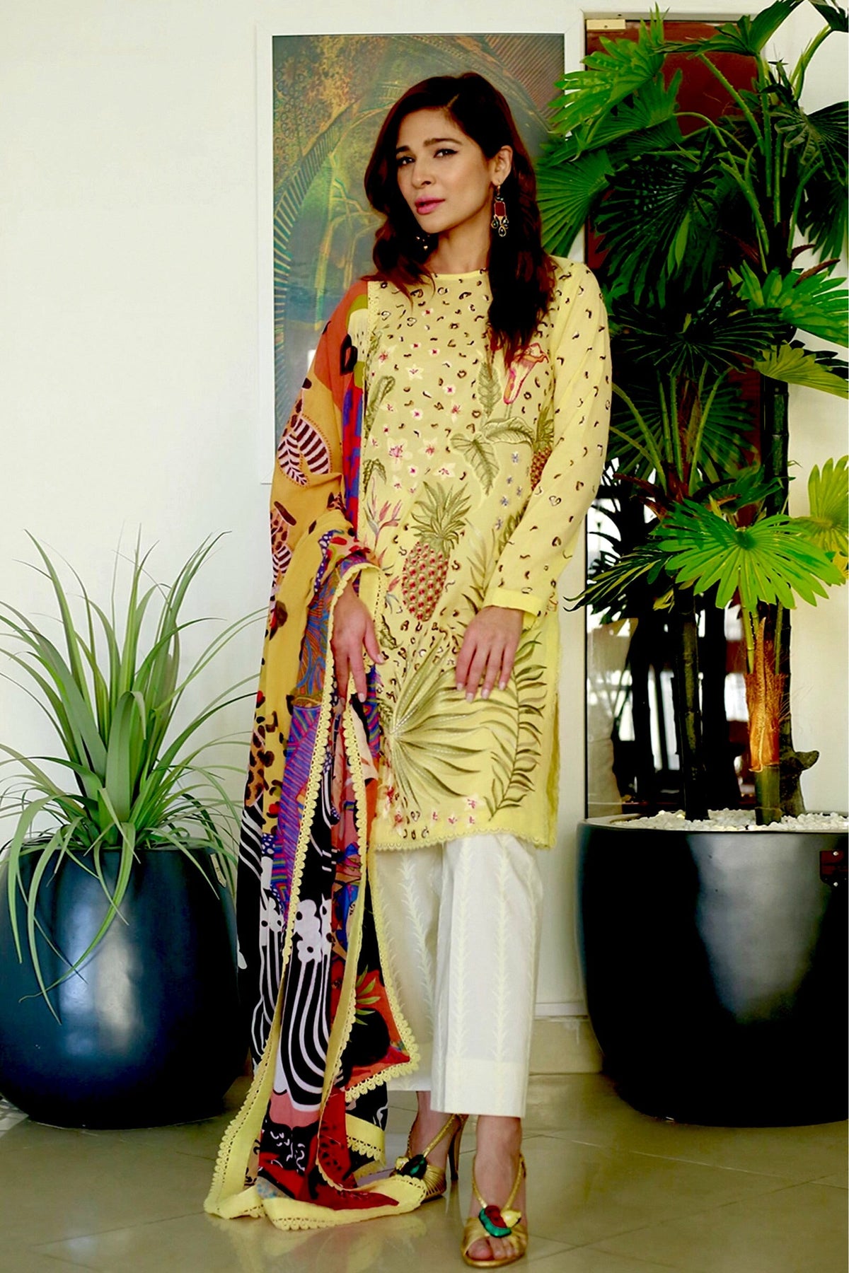 Zaha by Khadijah Shah Lawn Collection – VERD (ZL21-02 B)7