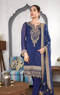 Umyas Chantilly Chiffon – 03 Royal Blue