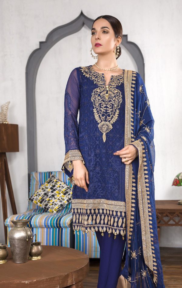 Umyas Chantilly Chiffon – 03 Royal Blue