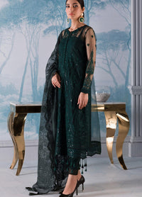 Iris by Jazmin Embroidered Net Suits – D-11 GREEN SPARK