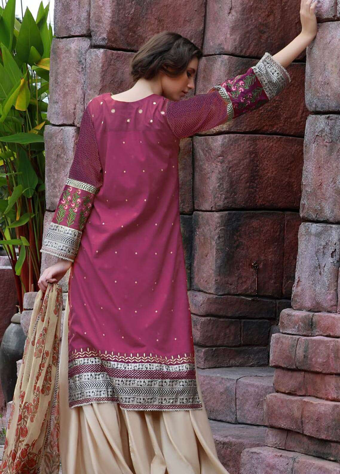 Lakhany Embr Cotton Cotel Suit LSM 514