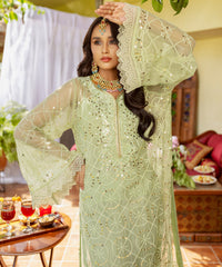 Naushad Imdad Embroidered Chiffon Chapter-02 – Sea Green-NI-02-02