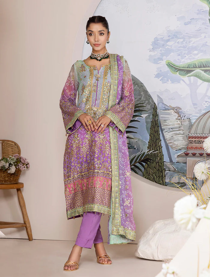 Nova Embroidered Chiffon Semi Stitched – CL-05