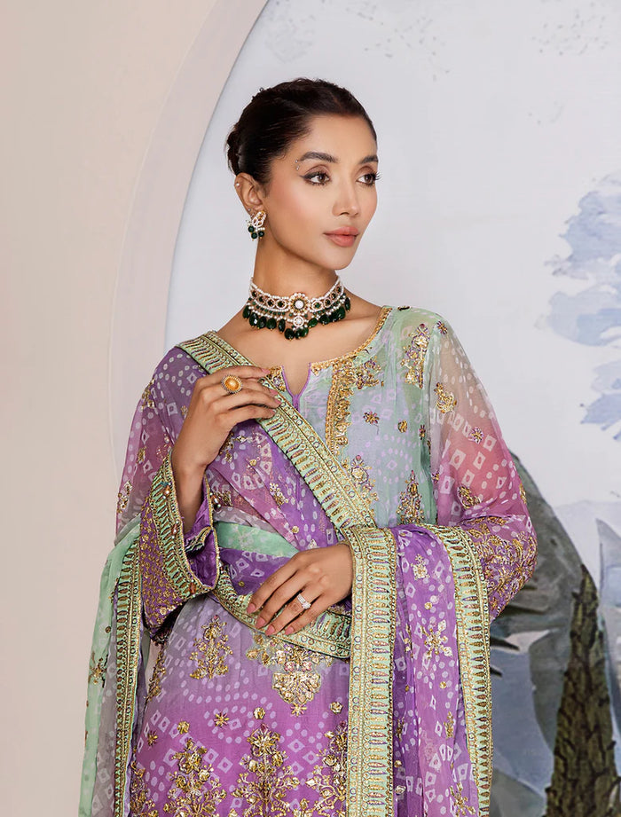 Nova Embroidered Chiffon Semi Stitched – CL-05