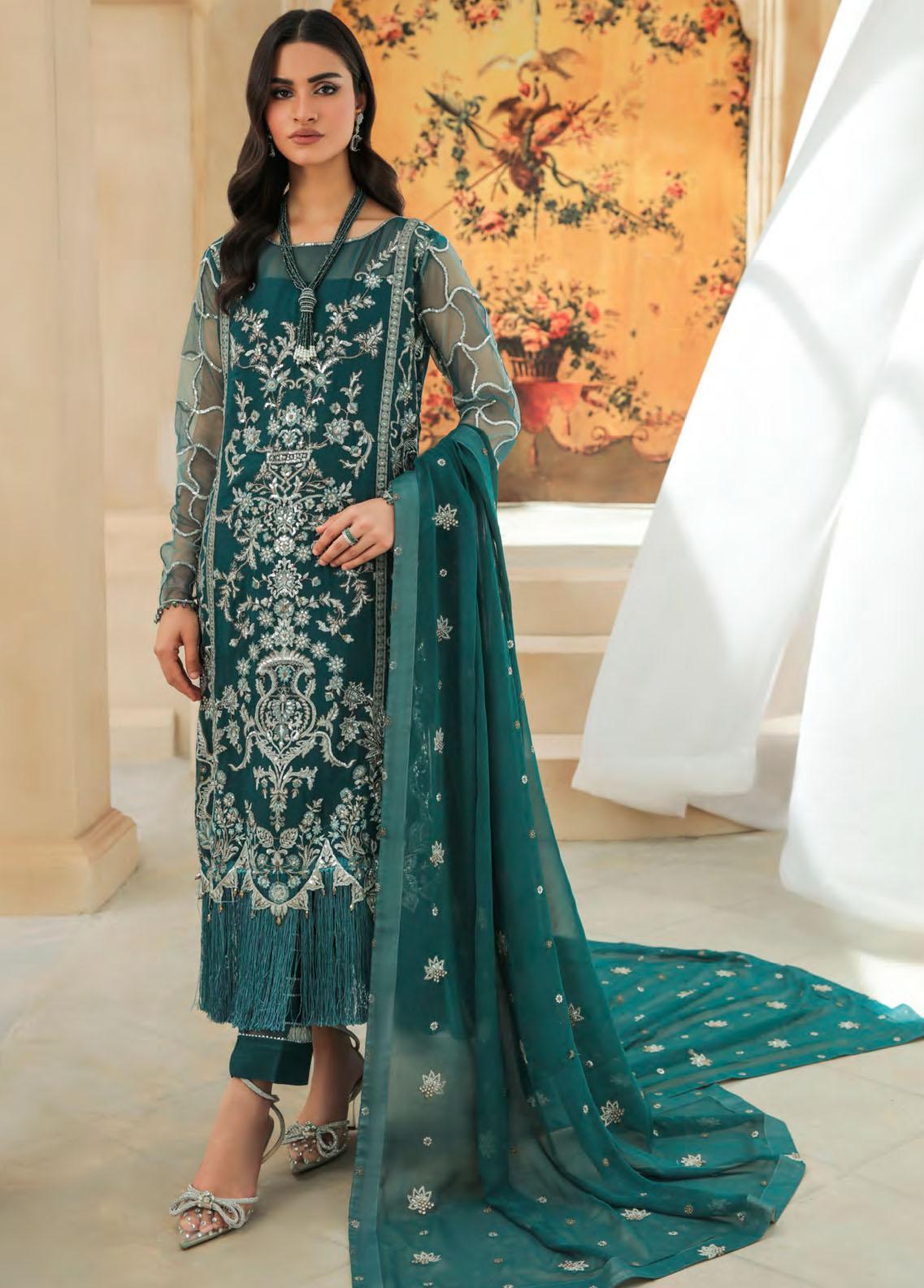 Parizah by Freesia Premium Embroidered Suits FFD-0087 Kayi