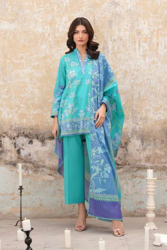 Sahar Selene Unstitched Lawn Exclusive- Lavender Skies